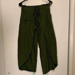 Karma‎ Nepal Craft Olive Green Pants Women’s small Hippie Boho